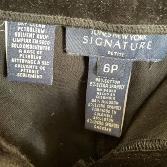 Jones New York Signature Pants Black Size 6P - Picture 3 of 3